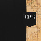 تيشيرت مخطط بطبعة خريطة باللون الأسود والبيج للأولاد, 1, hi-res