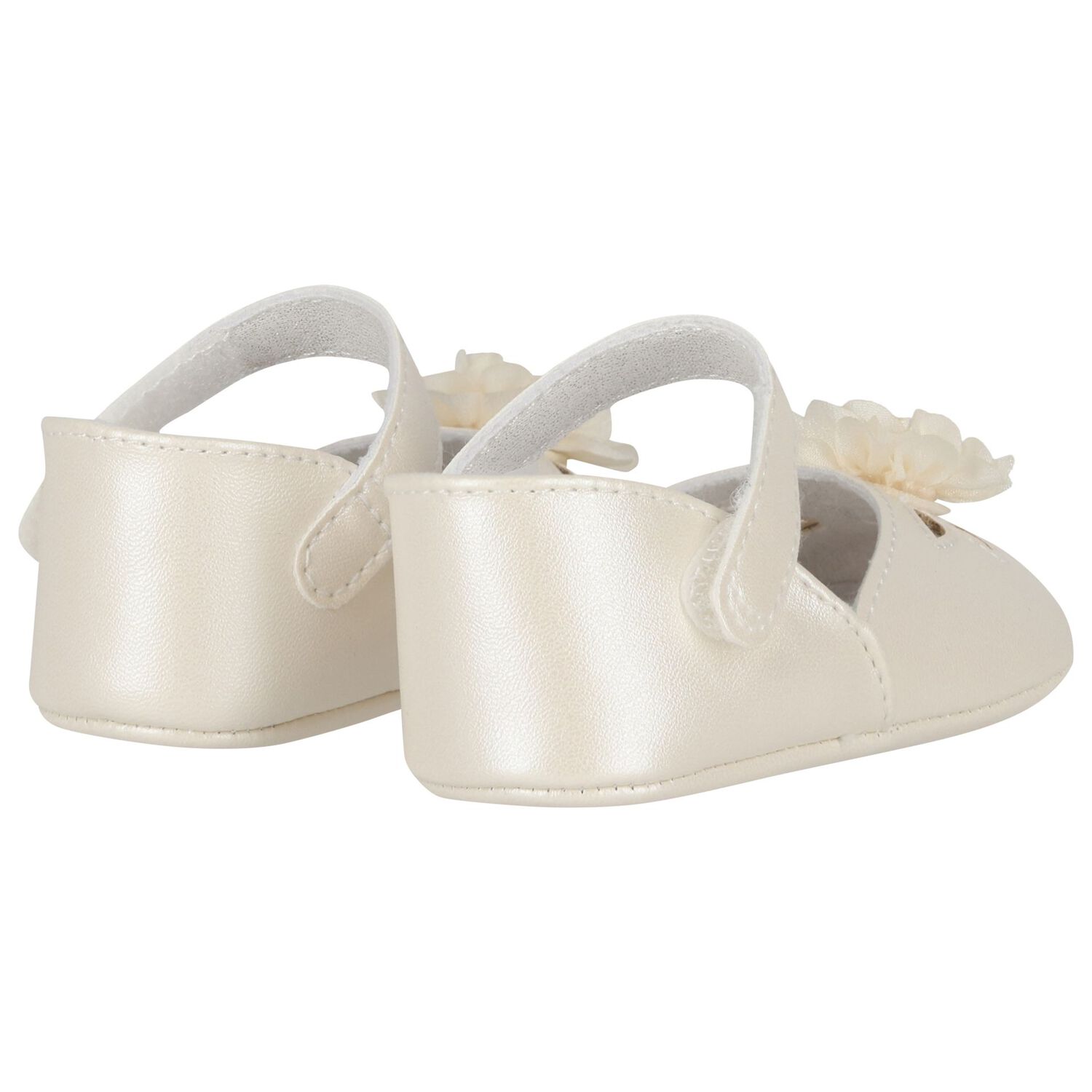 Baby Girls Ivory Flower Pre Walker Shoes, 2, hi-res