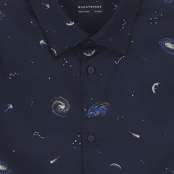 Boys Navy Blue Space Shirt