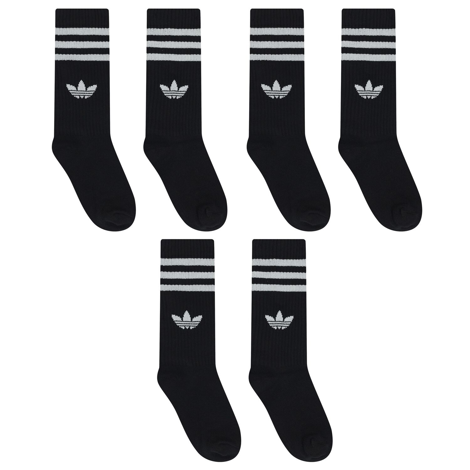 Black Logo Socks ( 3-Pack ), 1, hi-res