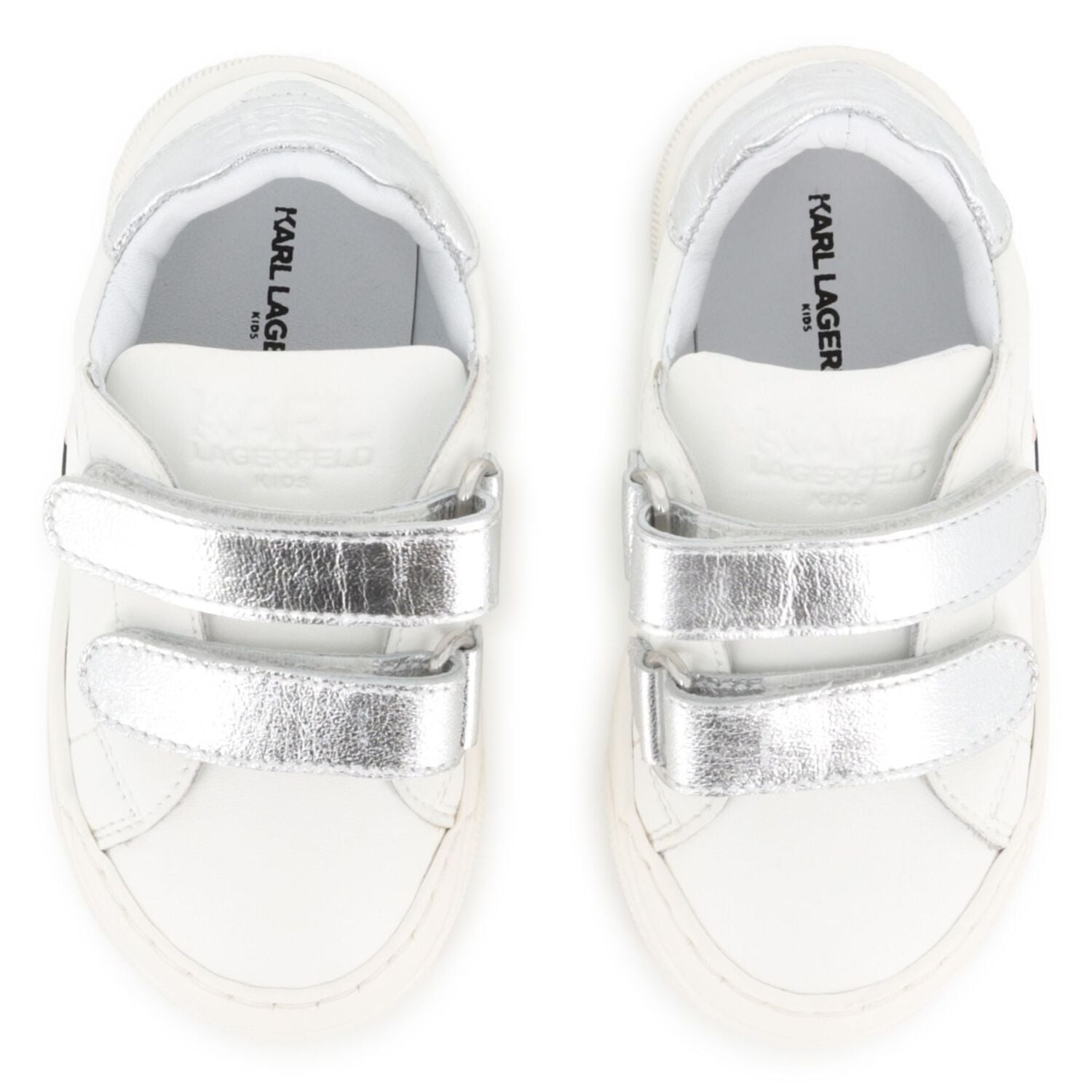 Girls White Choupette Leather Trainers, 1, hi-res