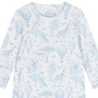 Baby Boys White & Blue Africa Babygrow, 1, hi-res
