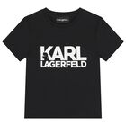 Boys Mini Me Black Logo T-Shirt, 1, hi-res