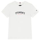 Boys White Logo T-Shirt, 4, hi-res