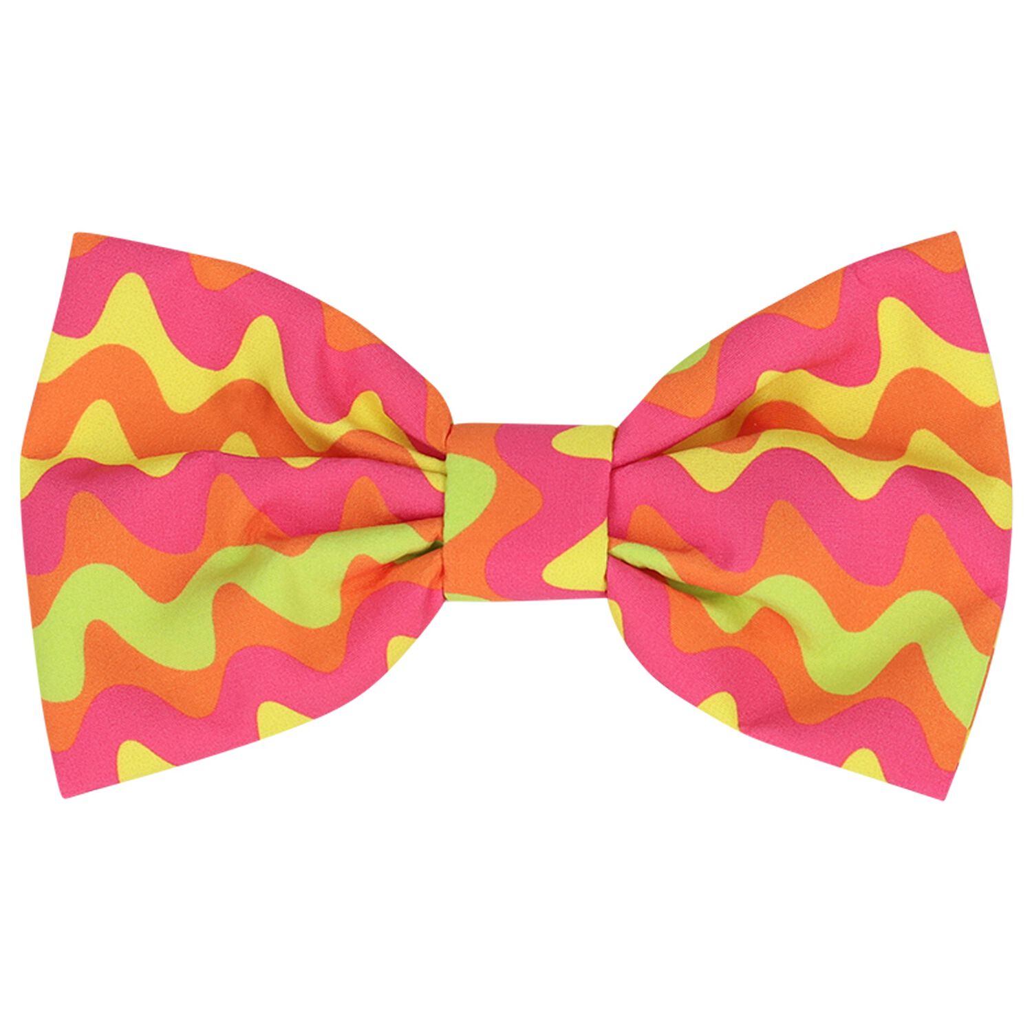 Girls Pink, Orange & Yellow Striped Hair Clip, 1, hi-res