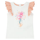 طقم شورت باللون الأبيض والوردي للبنات, 1, hi-res