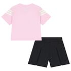 Girls Pink & Black Minnie Mouse Disney Shorts Set, 1, hi-res