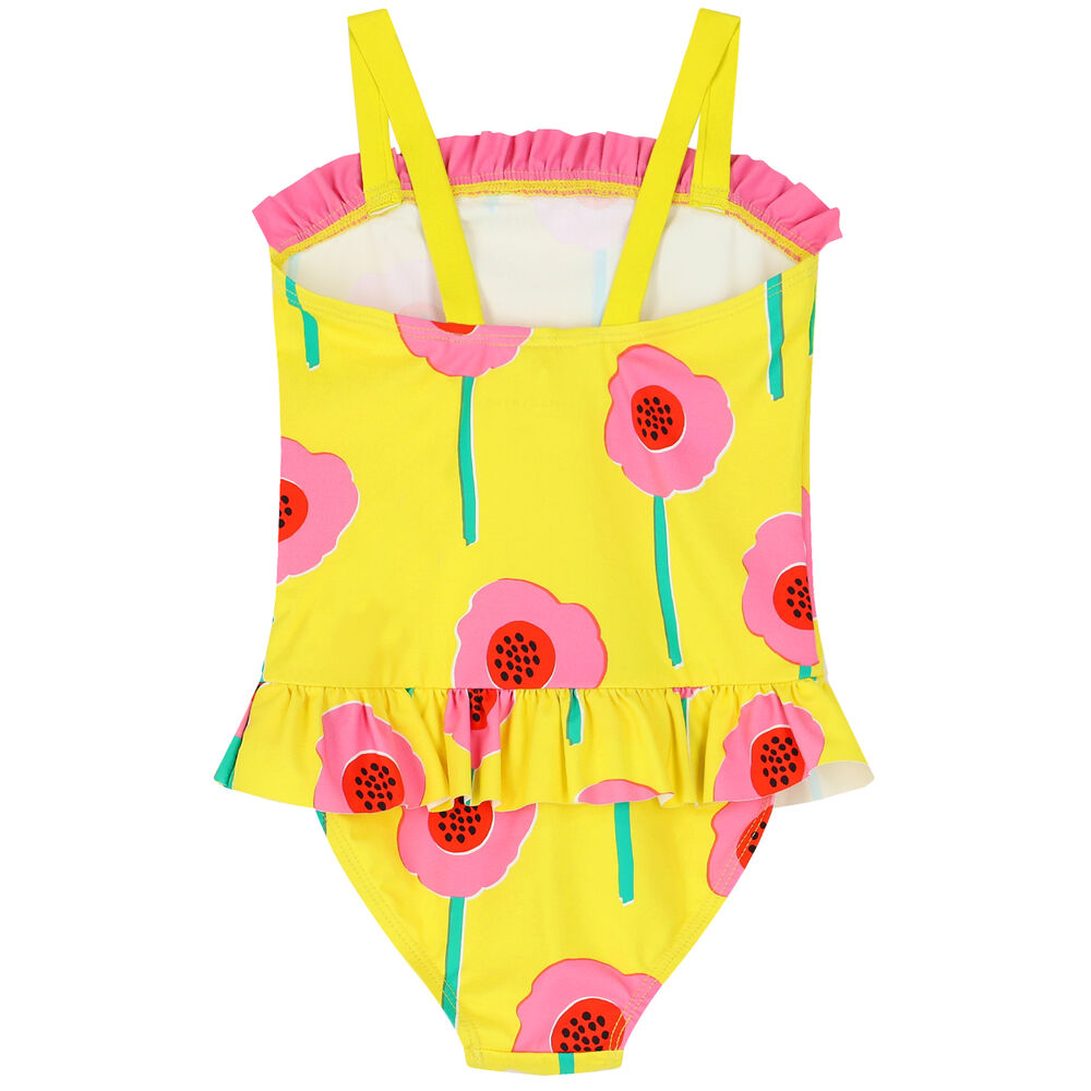 Stella McCartney Girls Yellow & Pink Flower Swimsuit Junior Couture UAE