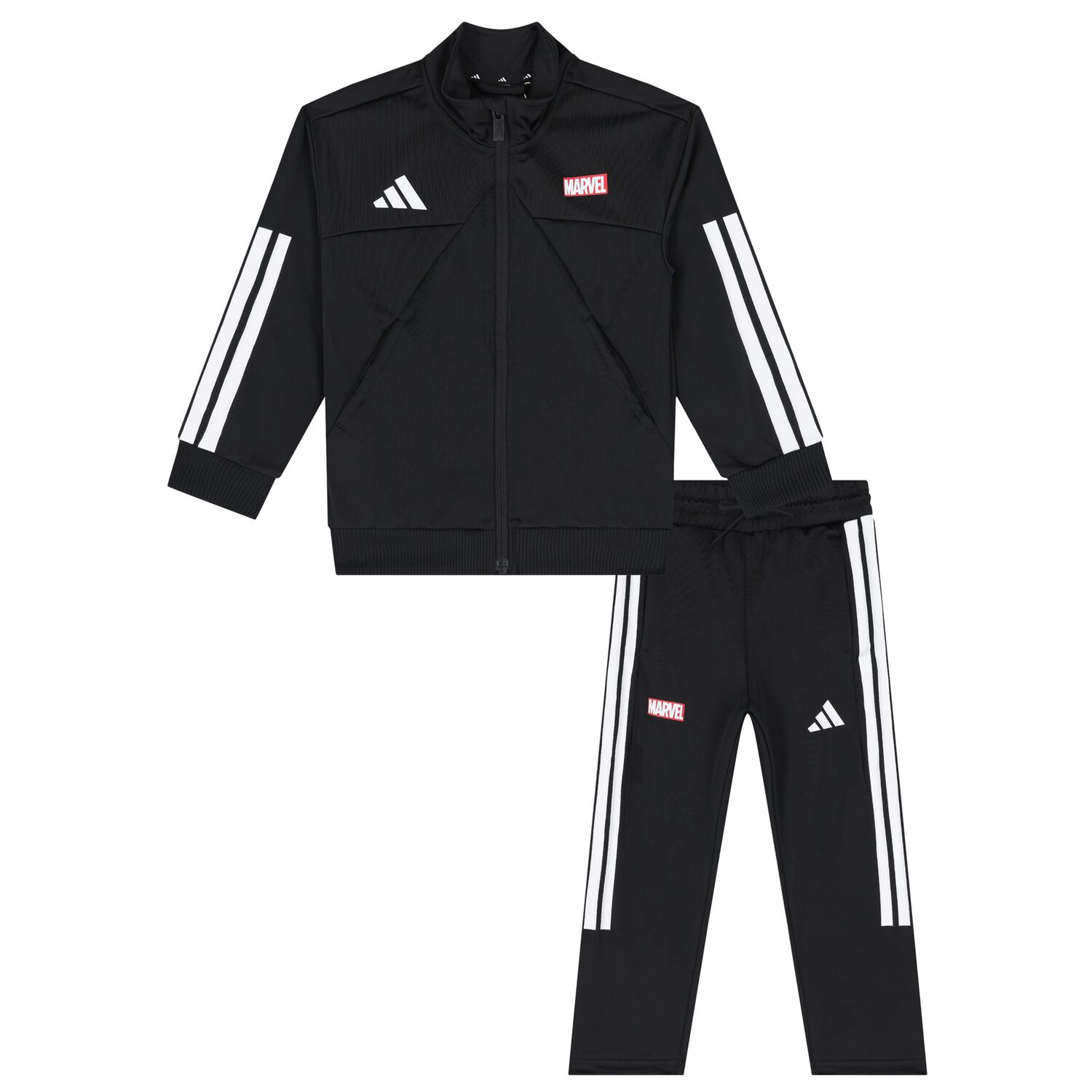 Boys Black Logo Marvel Tracksuit, 1, hi-res image number null
