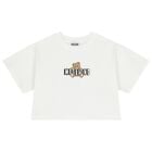 Girls White Teddy Bear Logo T-Shirt, 1, hi-res