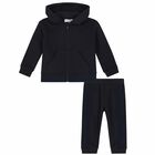 Younger Boys Navy Logo Tracksuit, 1, hi-res