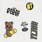 قميص دب تيدي عاجي بغطاء رأس وسحاب للأولاد, 1, hi-res