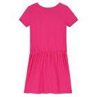 Girls Pink Logo Dress, 1, hi-res