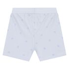 Baby Boys White & Blue Logo Shorts Set, 1, hi-res