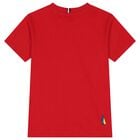 Boys Red & Navy Blue Logo Shorts Set, 1, hi-res