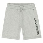 Boys Grey Logo Shorts, 2, hi-res