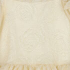 Girls Ivory & Gold Brocade Dress, 1, hi-res
