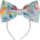 Girls White Bow Headband, 1, hi-res