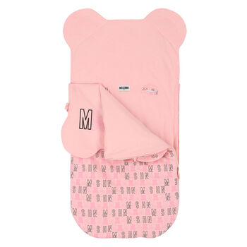 Girls Pink Teddy Logo Baby Nest