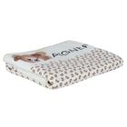 بطانية بالشعار باللون الأبيض والبيج للأطفال , 3, hi-res