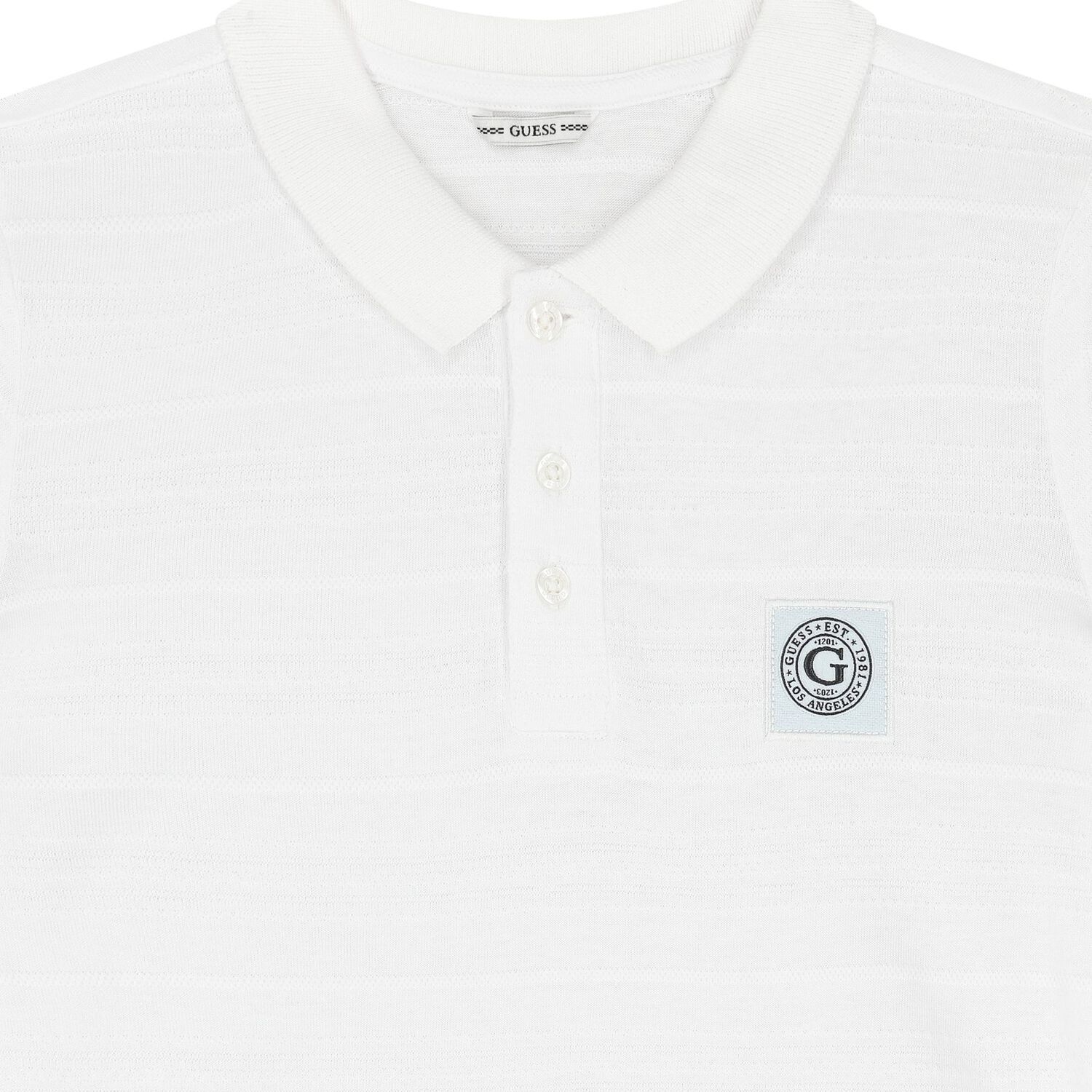 Boys White Logo Polo Shirt, 1, hi-res image number null