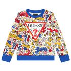 Boys White Logo Sweatshirt, 2, hi-res