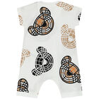 White Thomas Bear Baby Romper, 1, hi-res