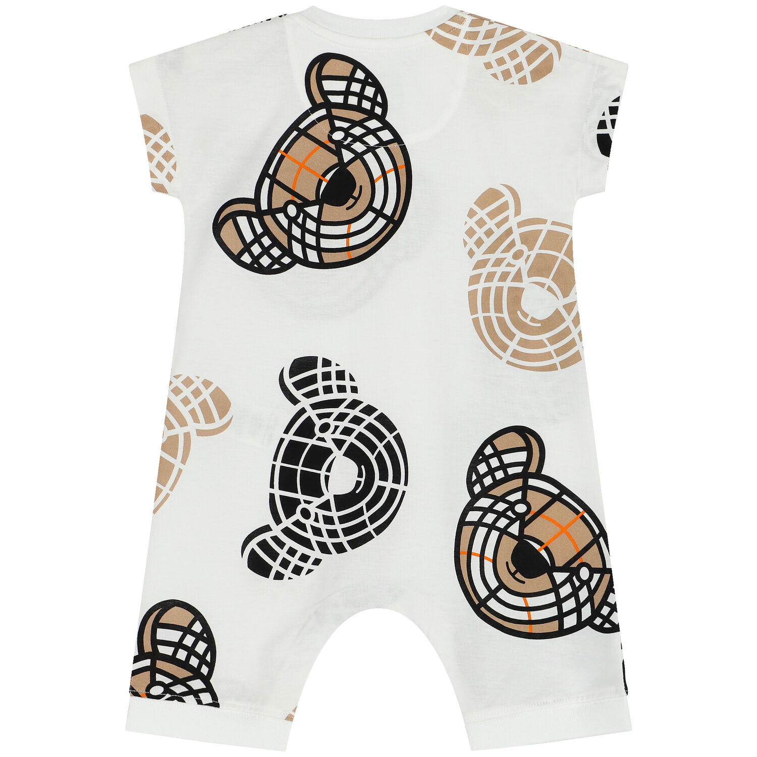 White Thomas Bear Baby Romper, 1, hi-res
