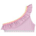 Girls Lilac Ruffled Bikini , 1, hi-res