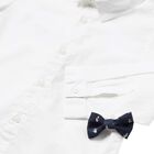 Younger Boys White Long Sleeve Shirt, 1, hi-res