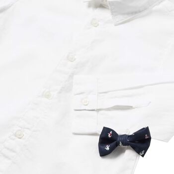 Younger Boys White Long Sleeve Shirt