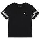 تيشيرت اولاد بشعار ميني مي باللون الأسود, 2, hi-res