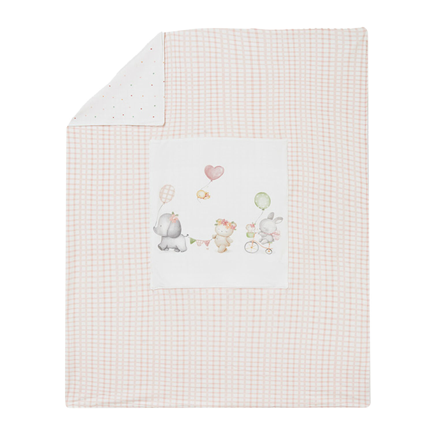 Baby Girls White & Pink Blanket, 2, hi-res image number null