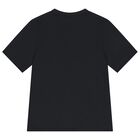 Boys Black Logo Dri-Fit T-Shirt, 1, hi-res