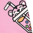 Younger Girls Pink Bubble Tiger Logo Dress, 1, hi-res