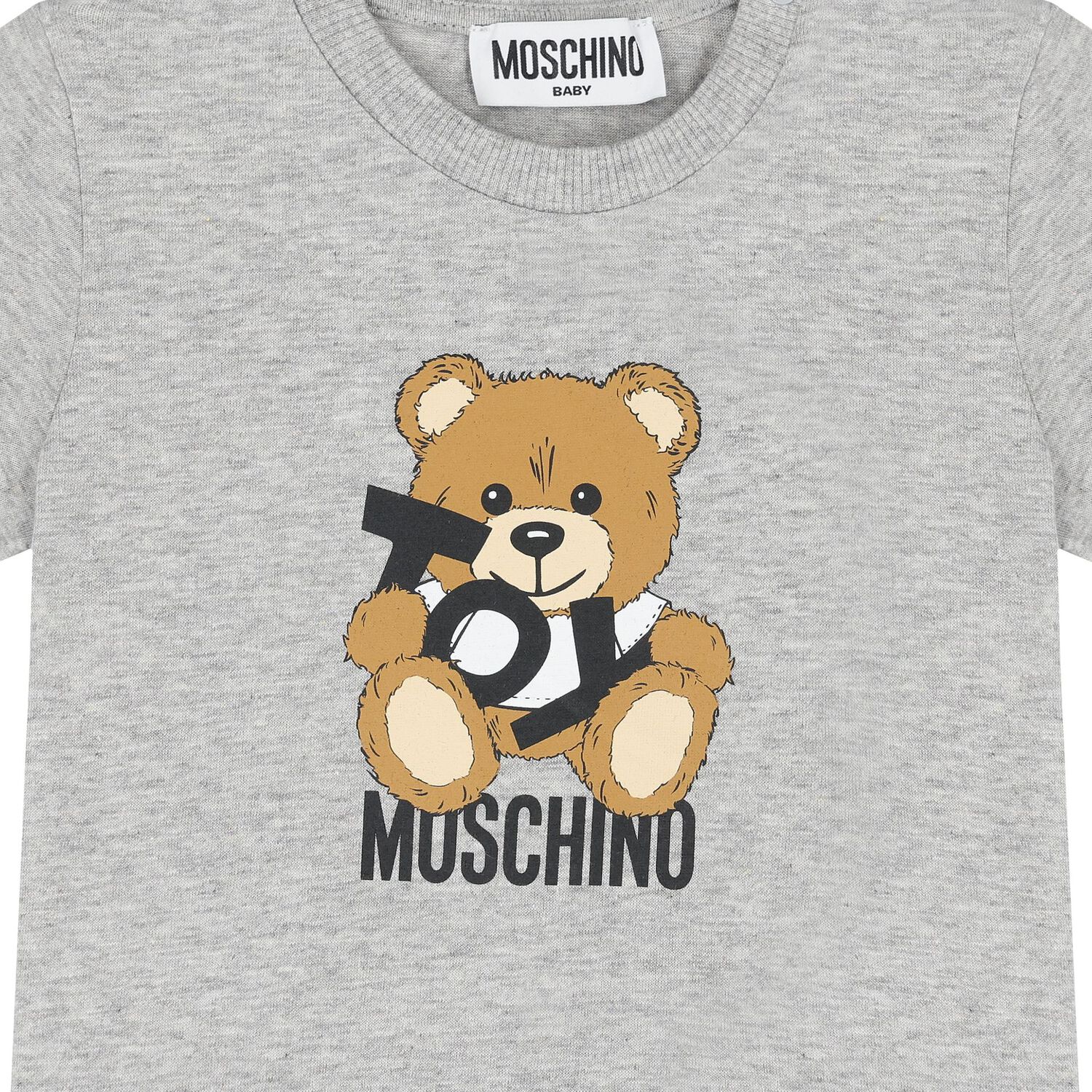 Younger Grey Teddy Bear Logo T-Shirt, 7, hi-res image number null