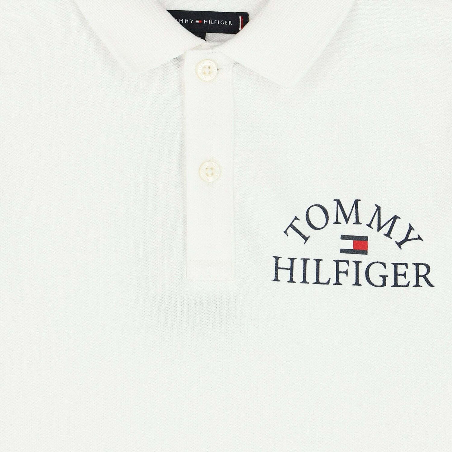 Boys White Logo Polo Shirt, 1, hi-res