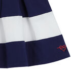 Girls Navy Blue & White Stripe Dress, 1, hi-res