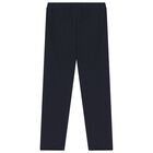 Girls White & Navy Blue Floral Leggings Set, 3, hi-res