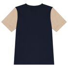 Boys Navy Blue Logo T-Shirt, 2, hi-res