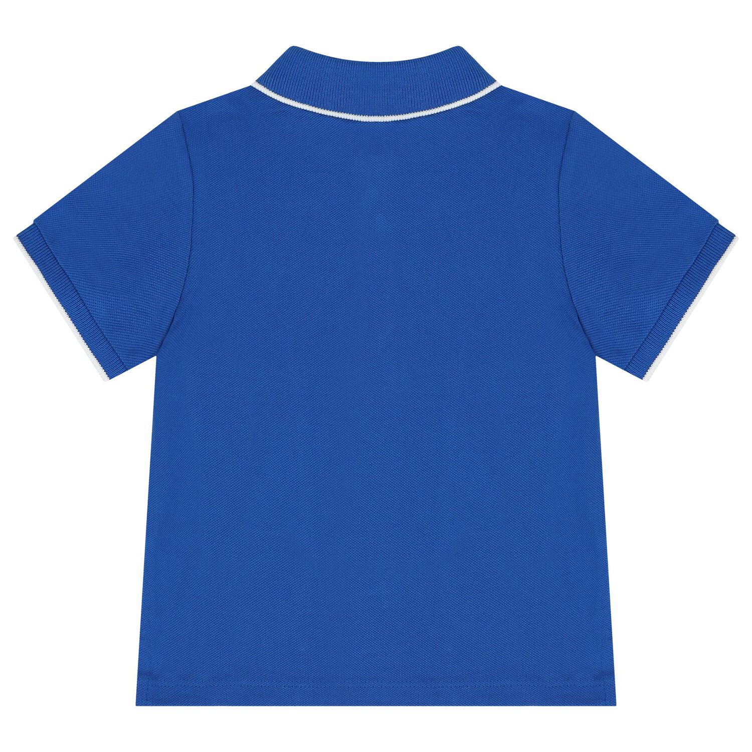 Younger Boys Blue Logo Polo Shirt, 4, hi-res image number null