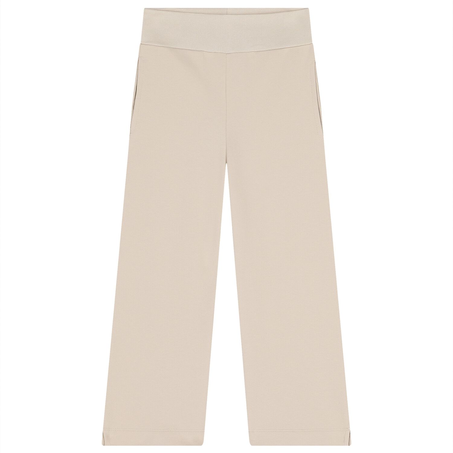 Girls Beige Heart Trousers, 1, hi-res