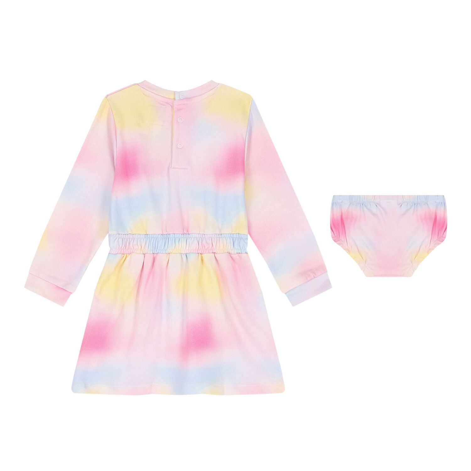 طقم بنات فستان بالشعار متعدد الألوان, 1, hi-res image number null