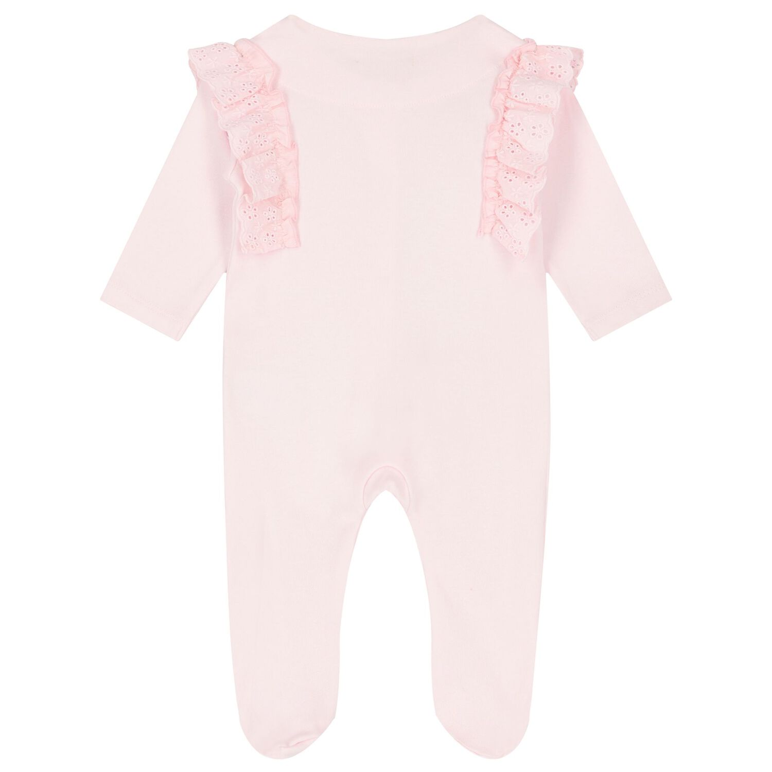Girls Pink Embellished Babygrow, 2, hi-res