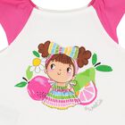 طقم بنات شورت باللون الأبيض والزهري, 1, hi-res