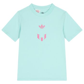 Girls Green Logo Messi T-Shirt