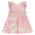 Younger Girls Pink Flower Dress, 1, hi-res