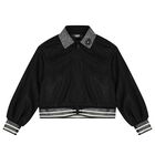 توب بنات بسحاب بالشعار وحجر الراين باللون الأسود, 1, hi-res