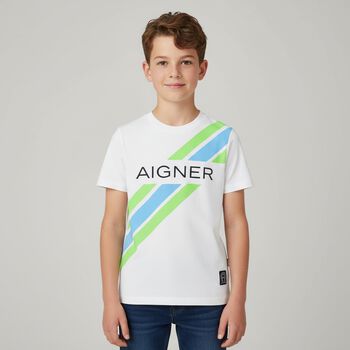 Boys White Logo T-Shirt
