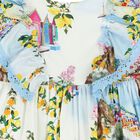 فستان بنات بطبعة الزهور باللون الأزرق, 1, hi-res